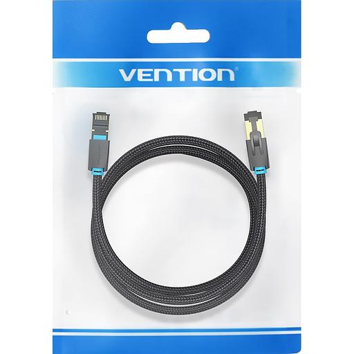 Патч-корд Vention прямой SFTP cat.8 RJ45 - 0,5м. Черный Тканевая оплетка Vention IKGBD фото 3