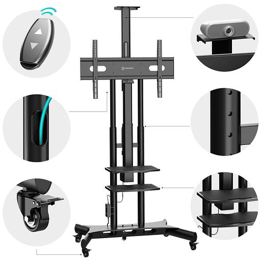ONKRON моторизированная стойка для ТВ 50"-86", черная TS1881 eLift фото 1