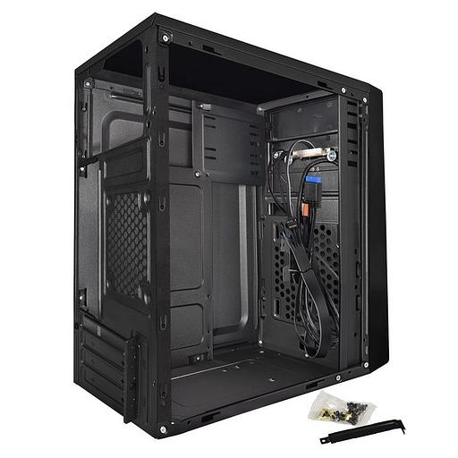 Корпус Minitower ExeGate BAA-107U-AAA350 (mATX, БП AAA350 с вент. 8см, 1*USB+2*USB3.0, аудио, черный фото 2