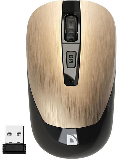Мышка USB OPTICAL WAVE MM-995 GOLD 52994 DEFENDER фото 1