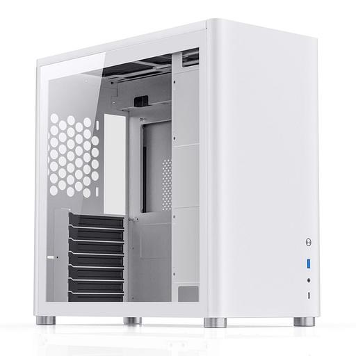 Корпус JONSBO D40 White без БП, боковая панель из закаленного стекла, mini-ITX, micro-ATX, ATX, бел. фото 1