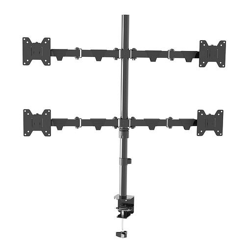 Wize [WDM4-26] Настольное крепление для четырех мониторов 14"-26", VESA 75x75, 100x100, макс. нагрузка 10 кг фото 1