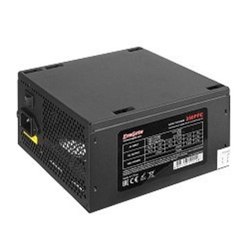 Exegate EX260643RUS Блок питания 600W Exegate 600PPE, ATX, black, APFC, 12cm, 24p+(4+4)p, PCI-E, 5*SATA, 3*IDE, FDD фото 1