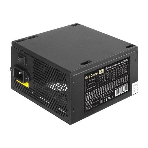 Exegate EX292162RUS Блок питания 850W ExeGate 850PPE (ATX, APFC, КПД 80% (80 PLUS), 12cm fan, 24pin, (4+4)pin, PCIe, 5xSATA, 3xIDE, FDD, black) фото 1