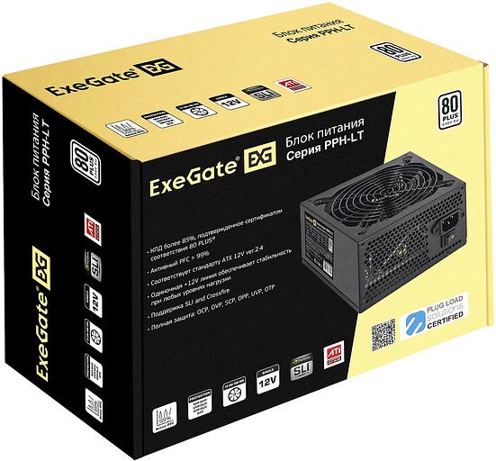 Exegate EX292152RUS Блок питания 800W ExeGate 80 PLUS® 800PPH-LT (ATX, APFC, КПД 82% (80 PLUS), 12cm fan, 24pin, 2x(4+4)pin, PCIe, 5xSATA, 3xIDE, black, Color Box) фото 5
