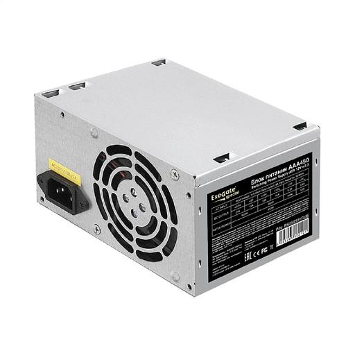 Exegate ES259591RUS-PC Блок питания 450W ExeGate AAA450 (ATX, PC, 8cm fan, 24pin, 4pin, 2xSATA, IDE, кабель 220V в комплекте) фото 1