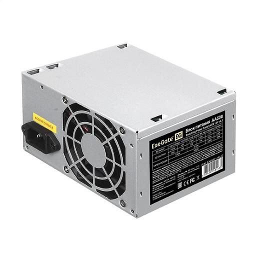 Exegate EX256711RUS-PC Блок питания 500W ExeGate AA500 (ATX, PC, 8cm fan, 24pin, 4pin, 2xSATA, IDE, кабель 220V в комплекте) фото 1