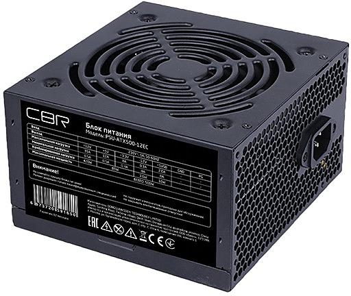 Блок питания CBR ATX 500W, 12cm fan, 20+4pin/1*4+4pin/1*6+2pin/2*IDE/4*SATA, кабель питания 1.2м, черный [PSU-ATX500-12EC] фото 2