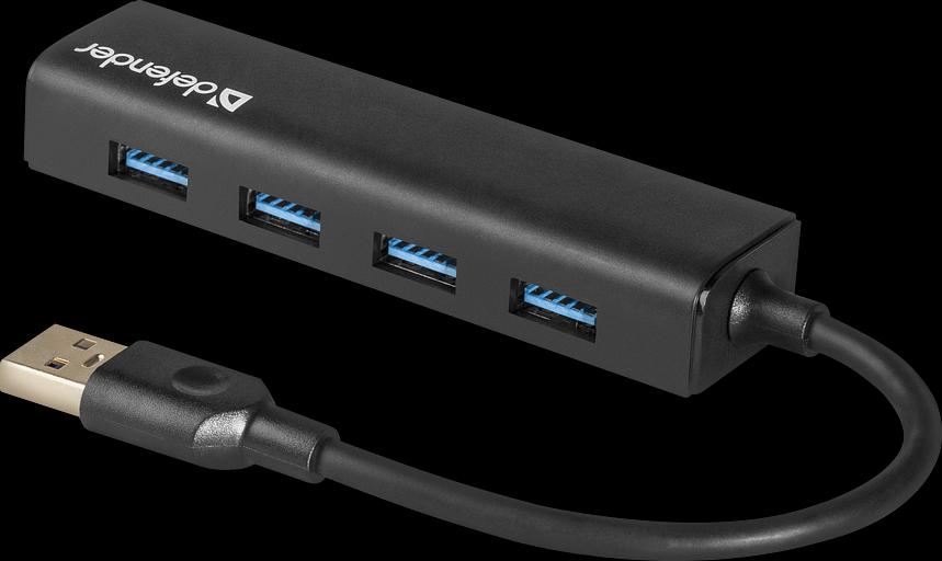 DEFENDER Универсальный USB разветвитель Quadro Express USB3.0, 4 порта (83204) фото 1