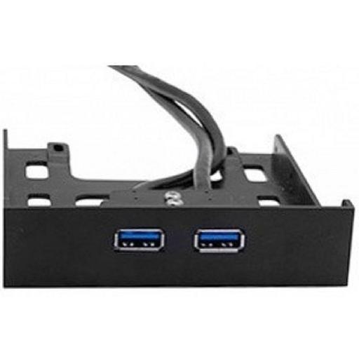 Exegate EX280446RUS Планка USB на переднюю панель Exegate U3H-615, 3,5", 2*USB 3.0, черная, подсоединение к мат. плате фото 1