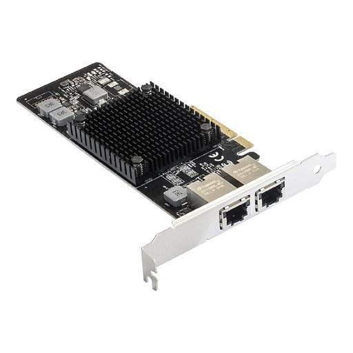 Exegate EX292507RUS Сетевой адаптер ExeGate EXE-X550-T2 (PCI-E x8 v3.0, порты 2xRJ45 (медные), 10Gb/s (10/5/2.5/1Gb/s, 100Mb/s), Server NIC Intel Chipset X550) фото 1