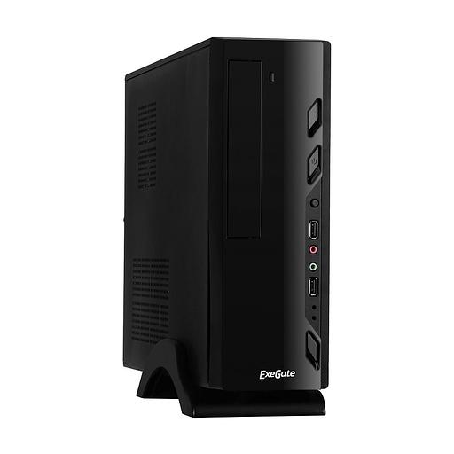 Exegate EX268693RUS Корпус MiniITX Exegate MI-208 Black, miniITX/mATX,, 2*USB, Audio фото 1