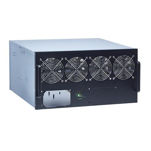 Exegate EX270771RUS Корпус для майнинга Exegate Pro 8-430 <без БП, 2*USB, 4*fan 120мм, места под: 8 видеокарт, 2 БП> фото 1