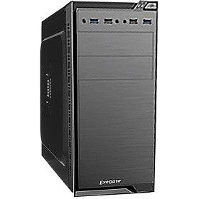 Exegate EX272744RUS Корпус Minitower Exegate QA-412U Black, mATX,, 2*USB+2*USB3.0, Audio фото 1