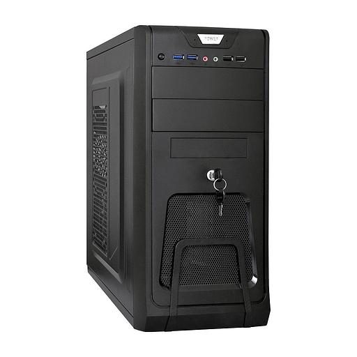 Exegate EX283214RUS Корпус Miditower ExeGate CP-603UB Black, ATX, <без БП>, 2*USB+2*USB3.0, Audio, замок блокировки кнопки питания фото 1
