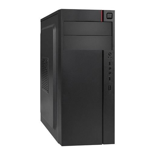 Exegate EX290183RUS Корпус Miditower ExeGate AA-440-AA500 (ATX, AA500 8 см, 2*USB, аудио, черный) фото 1