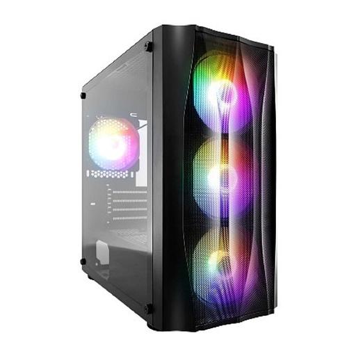 1STPLAYER Корпус FIREBASE X3-M Black / mATX, TG / 4x120mm LED fans inc. / X3-M-BK-4F1 фото 1