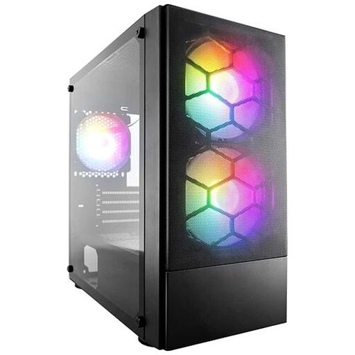 1STPLAYER Корпус FIREBASE X4-M Black / mATX, TG / 1x120mm & 2x140mm LED fans inc. / X4-M-BK-2F1P-1F1 фото 1