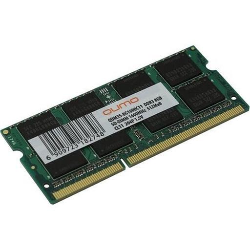 QUMO DDR3 SODIMM 8GB QUM3S-8G1600C11(R) PC3-12800, 1600MHz OEM/RTL фото 1