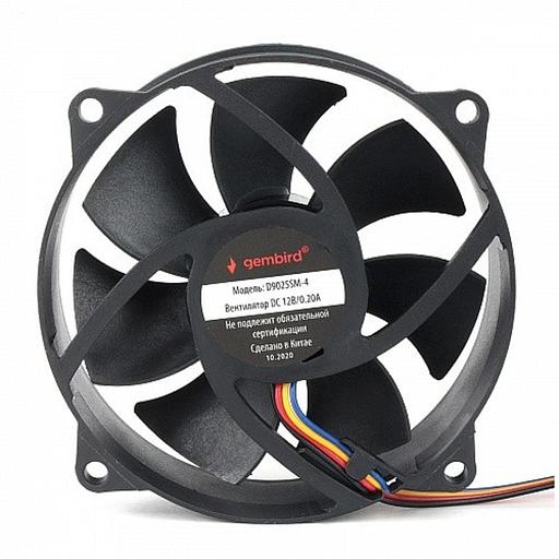 Gembird Вентилятор для корпуса 90x90x25, втулка, 4 pin, провод 30 см (D9025SM-4) фото 1