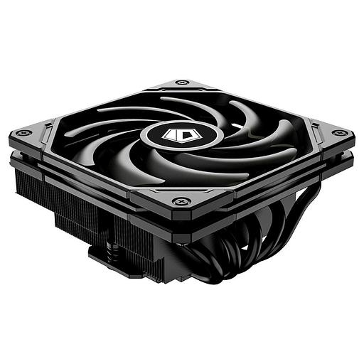 Cooler ID-COOLING IS-55 BLACK LGA1700/1200/115X/AM5/AM4 низкопрофильный высота 55mm (27шт/кор, TDP 125W, PWM, 5 тепл.трубок + медная база, FAN 120mm, черный фото 1