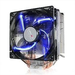 CROWN Кулер для процессора CM-5 (Для Intel и AMD,TDP до 187 Ватт,5шт. теплопроводных трубок,Синяя светодиодная подсветка,Гидродинамическиий подшипник,Размер: 148*126*85 мм) фото 1