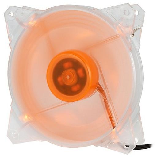 CROWN Вентилятор для компьютерного корпуса CMCF-12025S-1213 (120*120*25мм;Оранжевый 4LED;1500 об/мин;35CFM;20Дб;Подшипник скольжения;3pin+MOLEX(папа-мама) 40+10см) фото 1