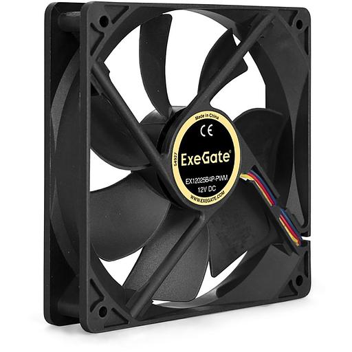 Exegate EX283391RUS Вентилятор ExeGate E12025B4P-PWM, 120x120x25 мм, двойной шарикоподшипник, 4pin, PWM, 22dBA фото 2