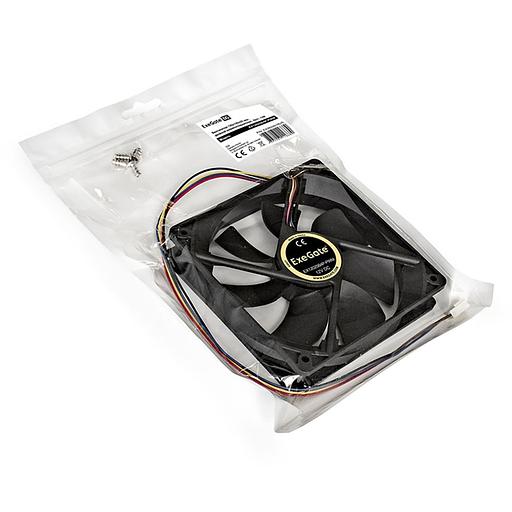 Exegate EX283391RUS Вентилятор ExeGate E12025B4P-PWM, 120x120x25 мм, двойной шарикоподшипник, 4pin, PWM, 22dBA фото 5