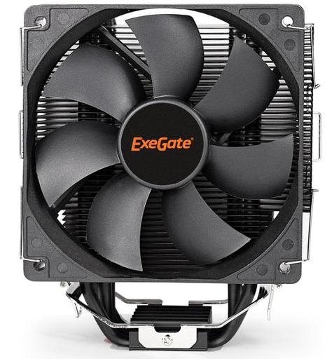 Exegate EX286299RUS Кулер Dark Magic EXX400-PWM (Al+Cu, черное покрытие, 4 тепл.трубки, LGA775/1150/1151/1155/1156/1200/1700/AM2/AM2+/AM3/AM3+/AM4/FM1/FM2/754/939/940, TDP 140W, Fan 120mm, PWM, 1200-2 фото 1