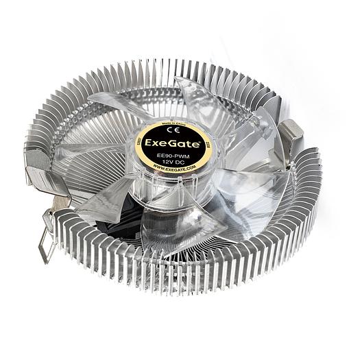 Exegate EX286149RUS Кулер EE90 ExeGate (Al, LGA775/1150/1151/1155/1156/1200/AM2/AM2+/AM3/AM3+/AM4/FM1/FM2/754/939/940, TDP 75W, Fan 90mm, 2200RPM, Hydro bearing, 3pin, 22db, 215г, с термопастой, на за фото 1
