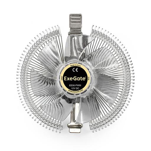 Exegate EX286149RUS Кулер EE90 ExeGate (Al, LGA775/1150/1151/1155/1156/1200/AM2/AM2+/AM3/AM3+/AM4/FM1/FM2/754/939/940, TDP 75W, Fan 90mm, 2200RPM, Hydro bearing, 3pin, 22db, 215г, с термопастой, на за фото 2