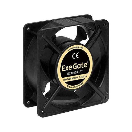 Exegate EX289019RUS Вентилятор 220В ExeGate EX12038BAT (120x120x38 мм, 2-Ball (двойной шарикоподшипник), клеммы, 2700RPM, 43dBA) фото 1