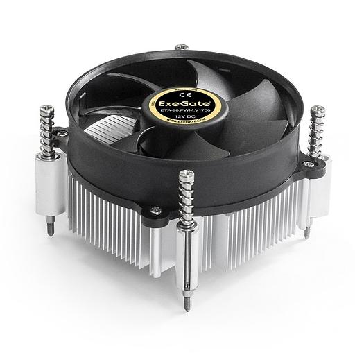 Exegate EX292655RUS Кулер ExeGate ETA-20.PWM.V1700 (Al, LGA1700/1150/1151/1155/1156/1200/1366, TDP 90W, Fan 95mm, PWM 900-2400RPM, Hydro bearing, 4pin, 11-24db, 345г, с термопастой, на винтах, Color B фото 1