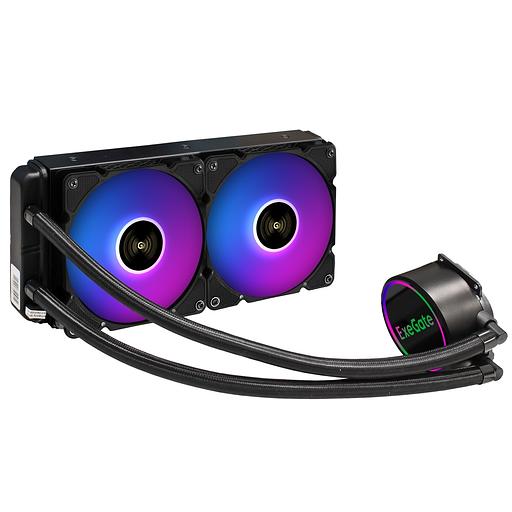 Exegate EX293458RUS Комплект водяного охлаждения ExeGate BlackWater-240.PWM.ARGB (3 PIN 5V ADDRESSABLE RGB подсветка, LGA2066/2011/1366/1150/1151/1155/1156/1200/1700/AM4/FM1/FM2/FM2+/AM2/AM2+/AM3/AM3+ фото 1
