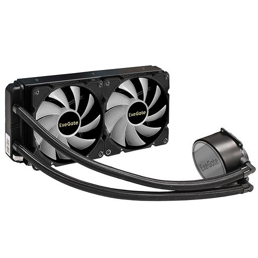 Exegate EX293458RUS Комплект водяного охлаждения ExeGate BlackWater-240.PWM.ARGB (3 PIN 5V ADDRESSABLE RGB подсветка, LGA2066/2011/1366/1150/1151/1155/1156/1200/1700/AM4/FM1/FM2/FM2+/AM2/AM2+/AM3/AM3+ фото 2