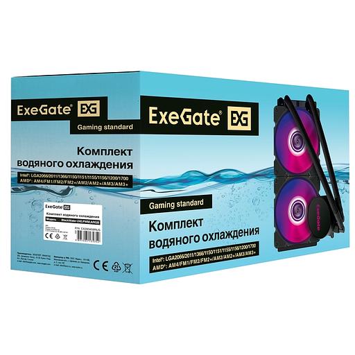 Exegate EX293458RUS Комплект водяного охлаждения ExeGate BlackWater-240.PWM.ARGB (3 PIN 5V ADDRESSABLE RGB подсветка, LGA2066/2011/1366/1150/1151/1155/1156/1200/1700/AM4/FM1/FM2/FM2+/AM2/AM2+/AM3/AM3+ фото 9
