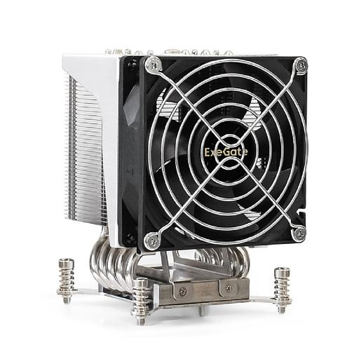 Exegate EX293433RUS Кулер ExeGate ESNK-P0050AP4.PWM.4U.2011.Cu (Al+Cu, 4U, 5 тепл. трубок, LGA2011/2066, TDP 165W, Fan 80mm, PWM, 1900-3800RPM, 2 ball bearing, 4pin, 44db, 650г, на винтах, с термопаст фото 1