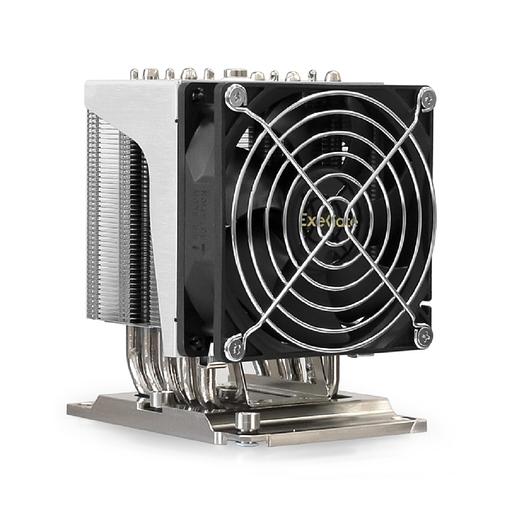 Exegate EX293441RUS Кулер ExeGate ESNK-P0070APS4.PWM.4U.3647.Cu (Al+Cu, 4U, 5 тепл. трубок, LGA3647, TDP 205W, PWM, 1900-3800RPM, 2 ball bearing, 4pin, 44db, 660г, на винтах, с термопастой, Retail box фото 1