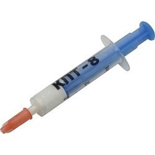 Термопаста КПТ-8 кремнийорганическая на основе оксида цинка, 3 г, шприц фото 1