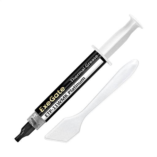 Exegate EX282341RUS Термопаста ETP-11WMK Platinum, шприц с лопаткой, 2г фото 1