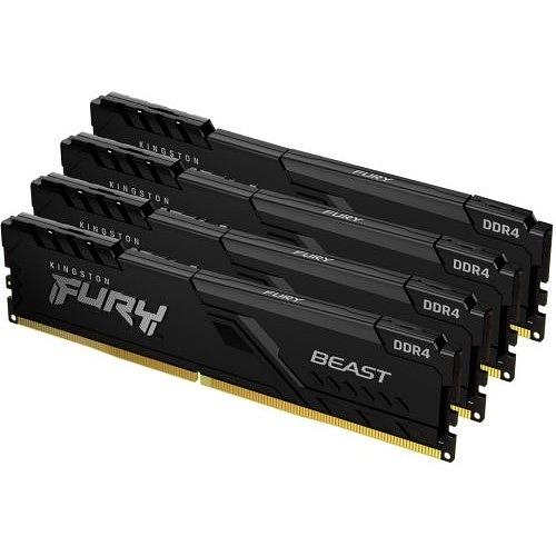 Kingston DRAM 128GB 3600MHz DDR4 CL18 DIMM (Kit of 4) FURY Beast Black EAN: 740617319712 фото 1