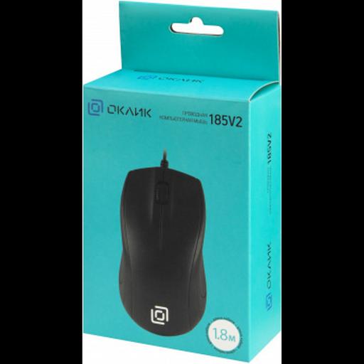 Oklick 185V2 черный оптическая (1000/1200dpi) USB (3but) [1185962] фото 9
