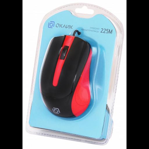 Oklick 225M черный/красный Мышь оптическая (1200dpi) USB (3but) [288237] фото 7