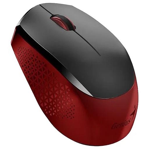 Genius Мышь NX-8000S Red { Беспроводная, бесшумная, 3 кнопки, для правой/левой руки. Сенсор Blue Eye. Частота 2.4 GHz} [31030025401] фото 1