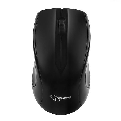 Gembird MUSW-320 Black USB {Мышь беспроводная, 2кнопоки+колесо-кнопка, 2.4ГГц, 1000 dpi} фото 1