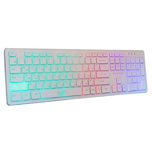 Dialog Gan-Kata Клавиатура KGK-17U WHITE - игровая с RGB-подсветкой, USB, белая фото 1