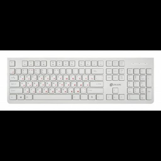 Клавиатура Oklick 505M белый USB slim {1196547} фото 1