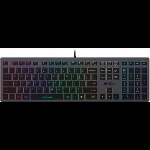Клавиатура A4Tech Fstyler FX60H серый USB slim LED (FX60H GREY/NEON) [FX60H GREY/NEON] фото 1