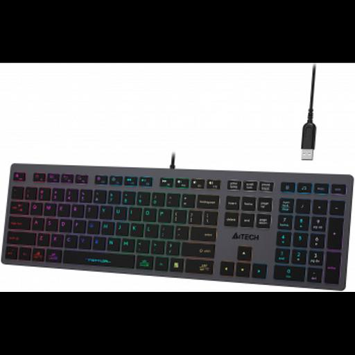 Клавиатура A4Tech Fstyler FX60H серый USB slim LED (FX60H GREY/NEON) [FX60H GREY/NEON] фото 10
